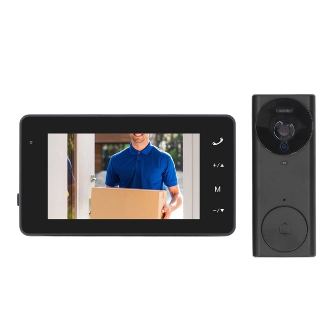 Wireless Video Doorbell Intercom System, 170 View Angle Auto Recording 1080P Video Door Phone System Infrared Night Vision for Home Security