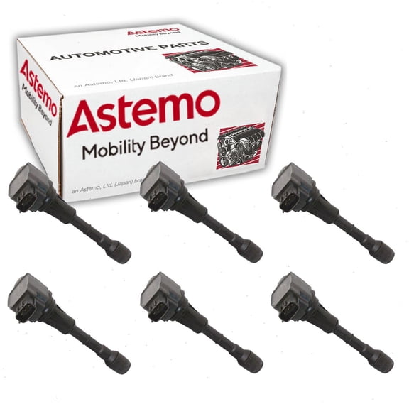 6 pc Hitachi IGC0078 Ignition Coils for 22448-EY00A Spark Plug Wire Boot Fits select: 2009-2013 INFINITI G37, 2014-2017 INFINITI QX50