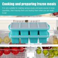 thumbnail image 2 of Silicone Freezing Tray with Lid, Large Ice Cube Tray Non-stick Soup Freezer Container with 4 Compartments for Storing and Freezing Soups, Broths, Sauces and Liquid Diets, Oven and Dishwash Aikeep NA, 2 of 7