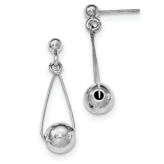 Primal Silver Sterling Silver Rhodium-plated Post Dangle Earrings