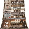 thumbnail image 4 of Birthday Gifts for Dad from Daughter - 50''''x60'''' Soft Cozy Flannel Throw Blanket for Christmas, Happy Birthday, 4 of 6