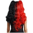 thumbnail image 4 of Eandarui Womens Anime Lolita Curly Multi-color Clip on Ponytails Costume Wig for Halloween Cosplay Black&Red One Size, 4 of 7