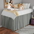 thumbnail image 5 of Dorm Bed Skirt - 100% Microfiber College Dorm Bed Skirt Light Grey Solid, 32" Drop Twin XL Size, 5 of 5