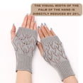 thumbnail image 4 of Calentadores de brazo de invierno, guantes de punto sin dedos para mujer, guantes de pantalla táctil para escribir y conducir, 4 of 5