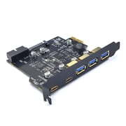 Expand Your Computer's Ports with USB 3.2 Gen2 Type C PCIE Card Hub - PCI-E Adapter