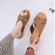 thumbnail image 1 of Pantuflas de fondo plano para mujer tejidas informales de tendencia cómoda de nuevo estilo de verano Wmkox8yii  hj789, 1 of 8