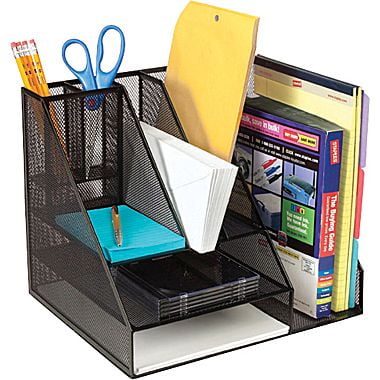 Staples Wire Mesh Giant Desk Organizer Black Com Staples Wire Mesh Giant Desk Organizer Black