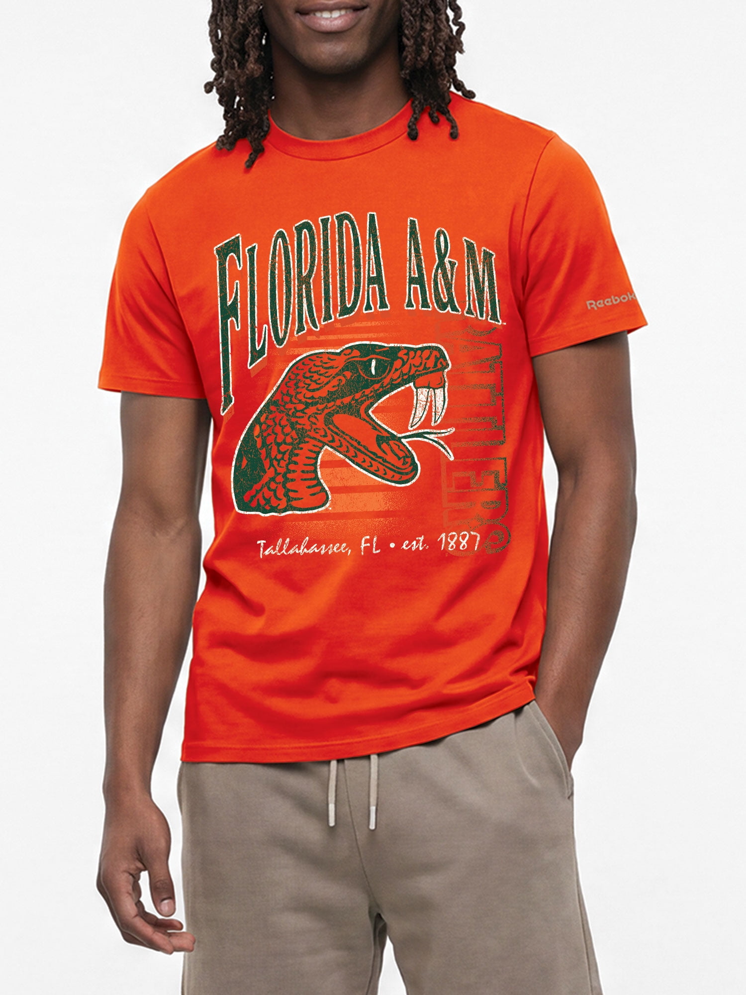 Florida A&M Rattlers Reebok Mens Crew Neck Short Sleeve T-Shirt