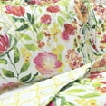 thumbnail image 4 of Lush Decor Leilani Watercolor Scallop Edged Floral Quilt Set, 3 Piece Set, Full/ Queen, Yellow & Multi - Colorful Botanical Bedding Set - Scalloped Quilt - Watercolor Flowers - Spring Decor, 4 of 11