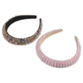 thumbnail image 1 of diademas de diamantes de imitación para mujer, diadema ancha con joyas, accesorios para el cabello brillantes de lujo, regalos para niñas, color rosa, 1 of 1