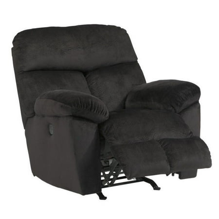 ashley saul fabric power rocker recliner in black walmart com
