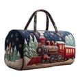 thumbnail image 4 of Women's Quilted Weekender Duffel Bag,Foldable Lightweight Travel Tote for Overnight Gym, Halloween Spooky Pattern (18x9 Inches), 4 of 5