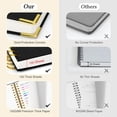 thumbnail image 2 of facai-Graph Paper Notebook, Spiral Grid Notebook, Hardcover Leather Journal 300 Pages, 100gsm Thick Grid Paper Notebook, A5 Small Graphing Notebook Journal for Women Men Writing Engineering School Wo, 2 of 4