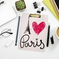 thumbnail image 7 of FMSHPON Paris Symbol Eiffel Tower Clipboard Hardboard Wood Nursing Clip Board and Pull for Standard A4 Letter 13x9 inches, 7 of 7