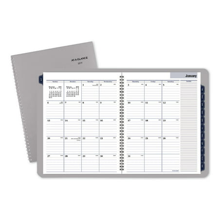 DAYMINDER TRADITIONAL MONTHLY PLANNER, 11 X 8 1/2, GRAY, (Best Paper Planner 2019)