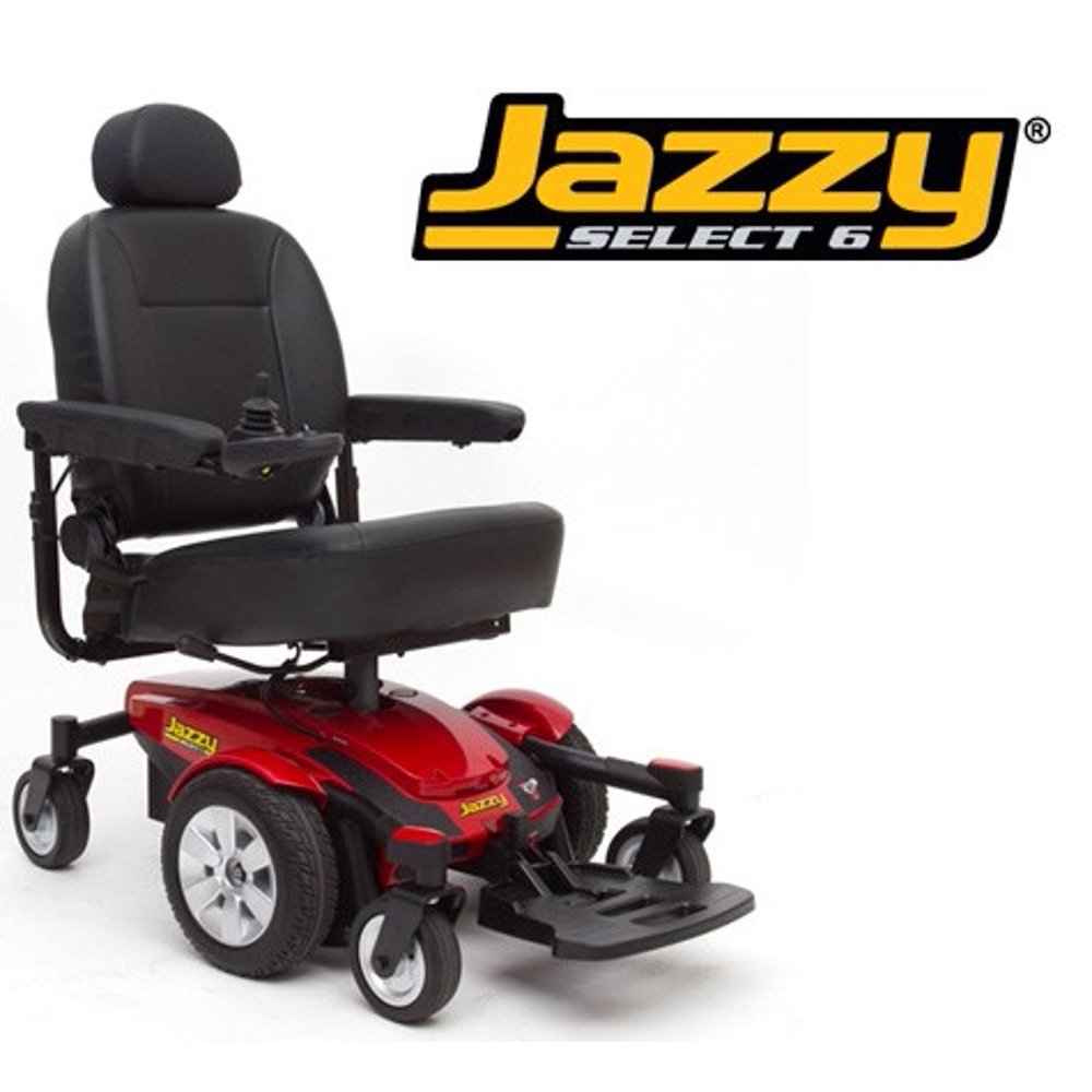 Pride Mobility JSELECT6 Jazzy Select 6 Electric Wheelchair RedFDA