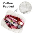 thumbnail image 2 of Bolsa de maquillaje E-Tree, bonita bolsa de cosméticos acolchada, blanca, 2 of 8