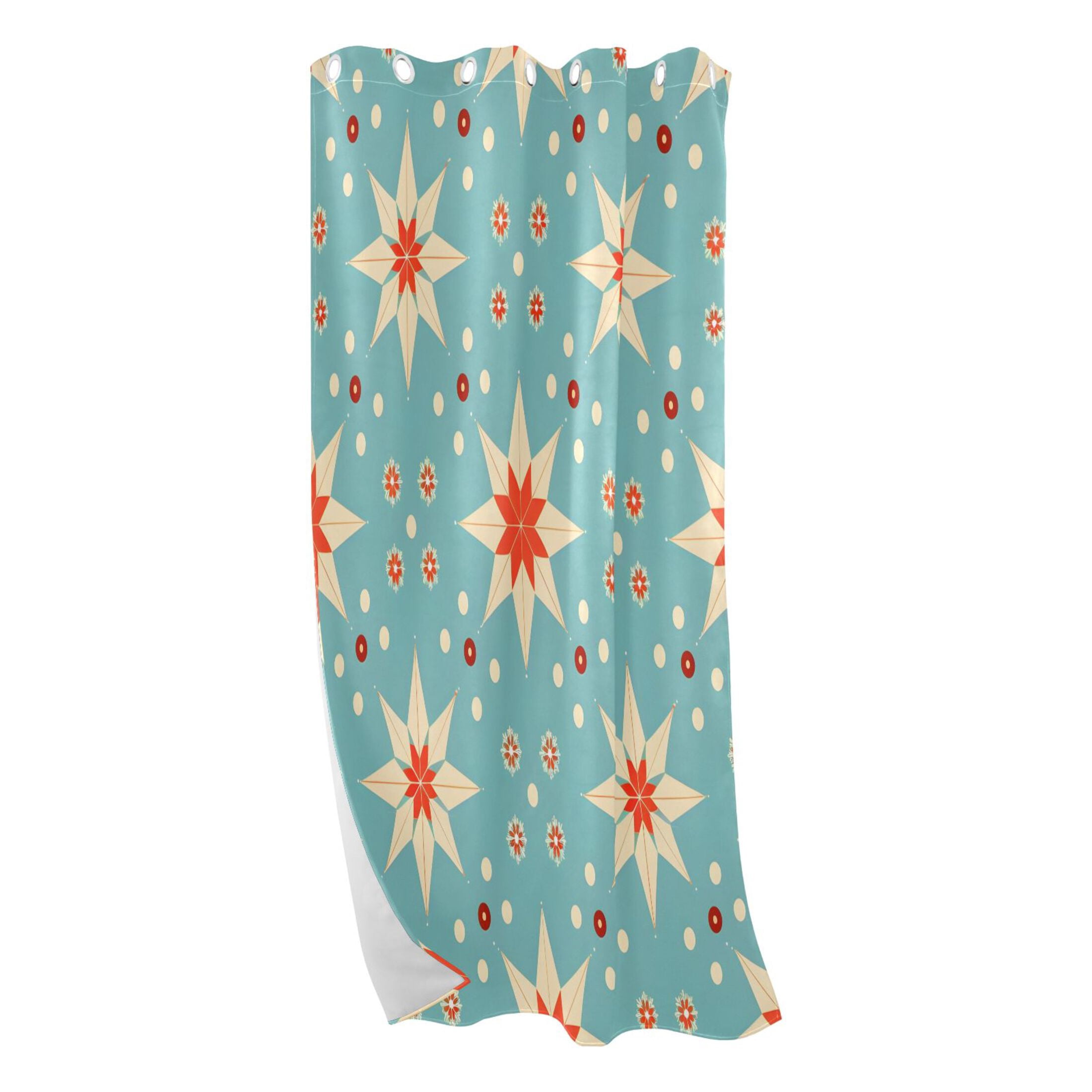 Retro Abstract Floral Blackout Curtains 84"x52" Thermal Insulated Curtain 1 Panel
