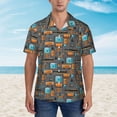 thumbnail image 4 of Goofa Industrial Transportation Hawaiian Shirt for Men, Unisex Summer Beach Casual Short Sleeve Button Down Shirts,Aloha Tropical Floral print shirt-Small, 4 of 9