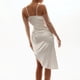 thumbnail image 4 of Vestido a media pierna de satén con tirantes finos fruncidos para mujer Zhivalor BST3007315-1, 4 of 5