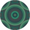 thumbnail image 1 of Ahgly Company Machine Washable Indoor Round Transitional Dark SlateGray or Dark SlateGrey Green Area Rugs, 5' Round, 1 of 7