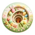 thumbnail image 2 of 3D Easter Round Rug Bunny Egg Chick Flower Optical Illusion Mat Soft & Durable Flock Non- Modern Home Decor 23.62 in F, 2 of 6