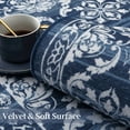 thumbnail image 4 of HOMERRY Vintage Washable Rugs 5' x 7' Area Rugs for Living Room Moroccan Floral Print Rug Indoor Non-Slip Floor Cover, Blue, 4 of 5