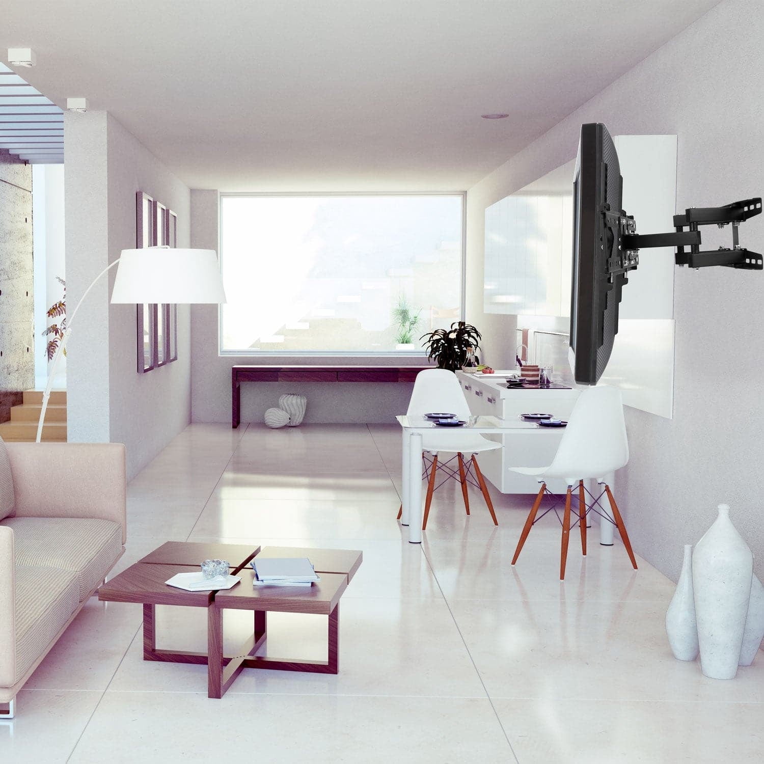 Mount-It! Full Motion Dual Arm TV Wall Mount w/ Extension