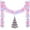 Multicolor, Pink, variant on 16.4 ft Christmas Prelit Tinsel Garland with Lights Battery Operated 50 LED Hanging Garland with Light Xmas Foil Garland for Tree Wedding Party Decoration