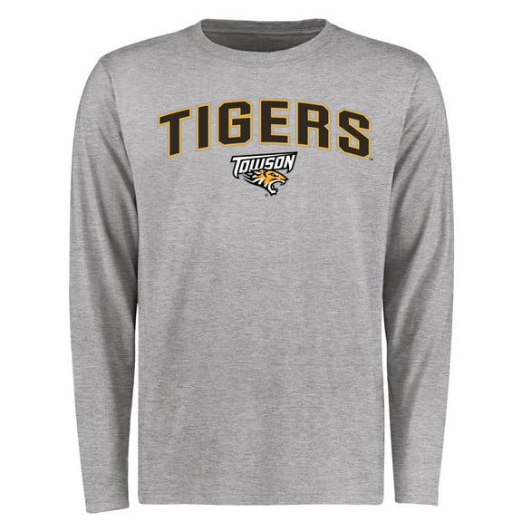 Men's Ash Towson Tigers Proud Mascot Long Sleeve T-Shirt