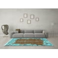 thumbnail image 3 of Ahgly Company Indoor Rectangle Abstract Light Blue Modern Area Rugs, 3' x 5', 3 of 4