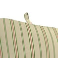 thumbnail image 5 of Jordan Manufacturing 74" x 22" Owen Raffia Beige Stripe Rectangular Outdoor Chaise Lounge Cushion with Ties and Hanger Loop, 5 of 12