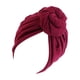 thumbnail image 5 of Guardurnaity Turbante de 2 capas con nudo, estilo étnico, Hijab, elegante banda de Color sólido, diademas, capó, accesorios de estilo, vino tinto Vino rojo 2Conjunto, 5 of 6