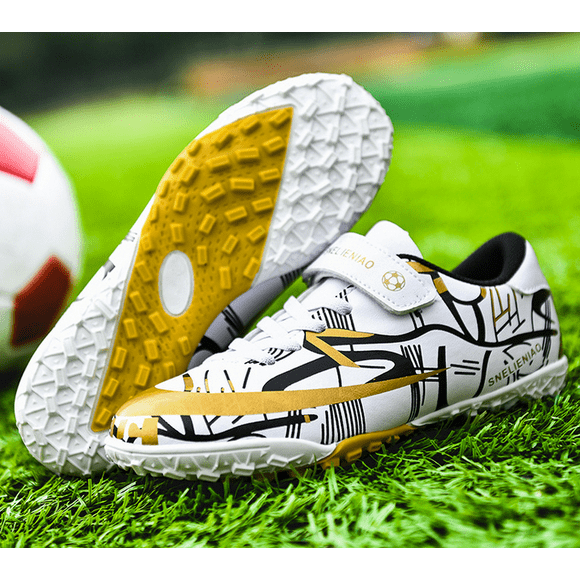 Boys and Girls football boots shoes Children's broken nails free lace-up non-slip Sport running soccer shoes For Women