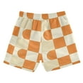 thumbnail image 7 of FORMRS Boys Swim Trunks Quick Dry Mesh Liner Boardshorts Sizes XS-XL, Orange Checkered Pattern, 7 of 7