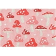 thumbnail image 4 of SKYSONIC Bath Mats Toiletry Mat, Fluffy Plush Absorbent Bath Rugs Carpet with Non Slip Bottom for Bathroom Floor Toilet Tub and Shower-Red Mushroom Heart, 4 of 7