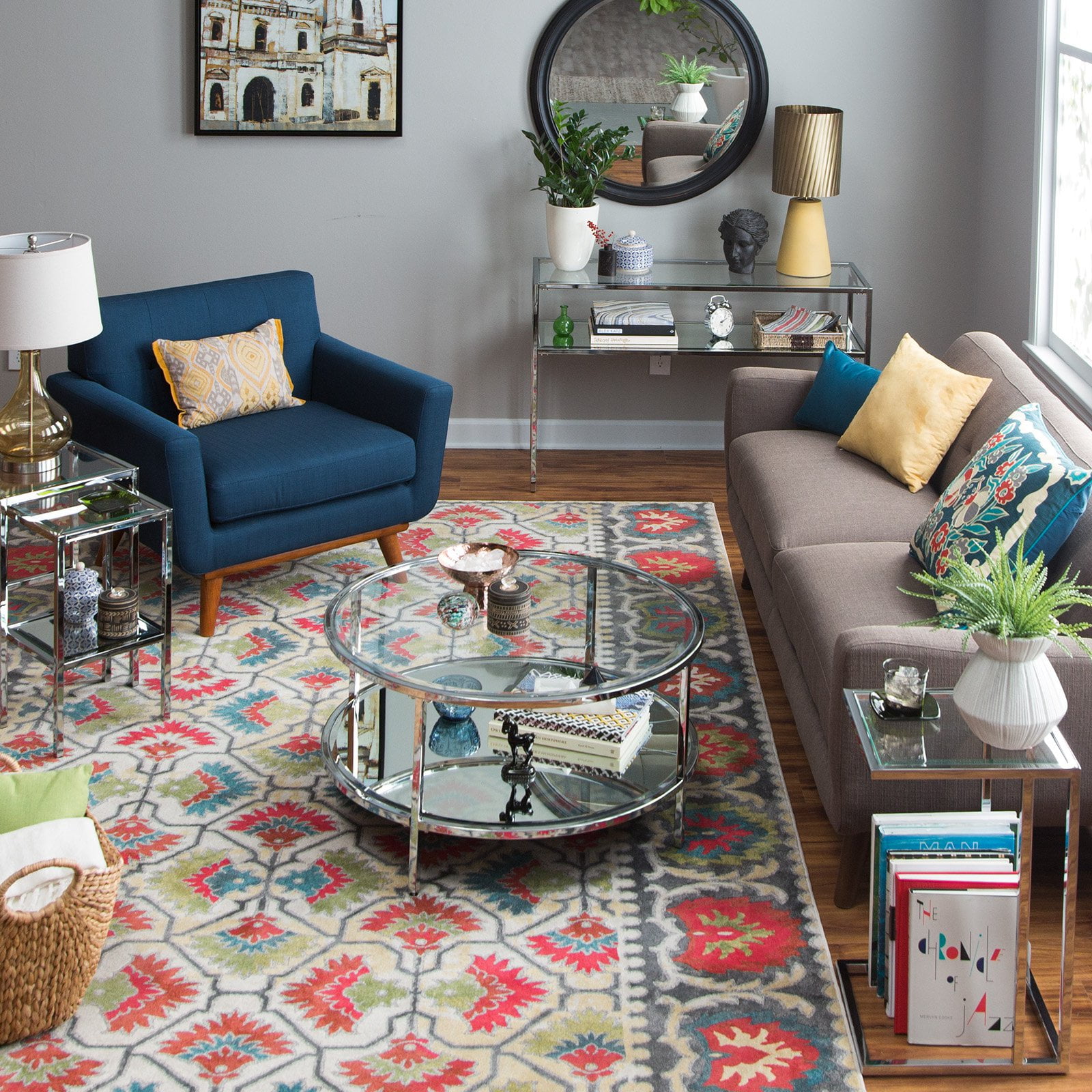Belham Living Lamont Round Coffee Table Chrome Com