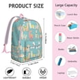 thumbnail image 5 of Cartoon Llama Backpack – Adorable Alpaca Face Pattern Daypack with Cute Kawaii Design for Students, 5 of 5