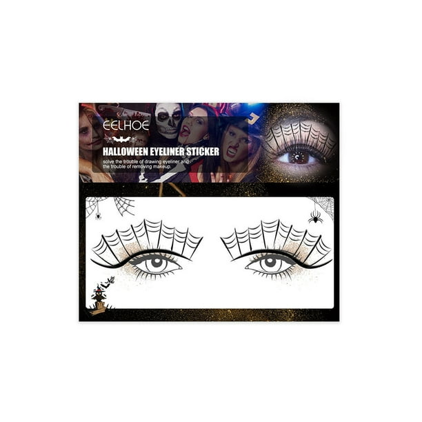 Seitruly 1 par de pegatinas para ojos de Halloween para hombres y mujeres, fotografía de cumpleaños para banquetes, calcomanías autoadhesivas para Difuminador de ojos Tipo 1 Seitruly CE013960-01B