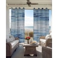 thumbnail image 4 of Blackout Curtains for Bedroom, Vintage Blue Room Darkening Window Drapes for Living Room, Retro Blue Ombre Modern Abstract Art Thermal Insulated Grommet Curtains, 42x54 inch, 2 Panels, 4 of 9