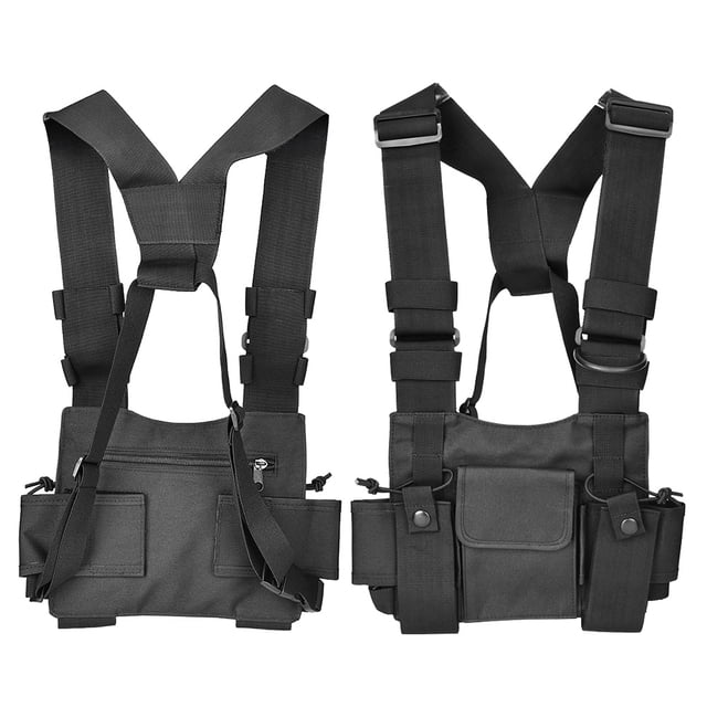 Bolsa de bolsillo para el pecho para radio, mochila para walkie-talkie, bolsa universal con bolsillo para el pecho para walkie, máxima comodidad