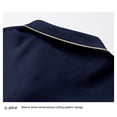 thumbnail image 6 of KeShDi Summer Linen Tshirt Mens Shirts Polo Shirt Men's Summer Casual Short Sleeve Top Solid Color T-shirt Half Sleeve Short Sleeve Collar Top/Shirt Blue 5X, 6 of 8