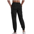 thumbnail image 3 of cllios Slim Fit Cargo Pants for Men Casual Cotton Tapered Trousers Multi Pockets Slim Fitted Elastic Waisted Jogger Pants, 3 of 8