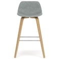 thumbnail image 4 of Simpli Home Randolph Mid Century Modern 28 inch Bentwood Counter/ Bar Height Stool (Set of 2) in Stone Grey PU faux leather, 4 of 11