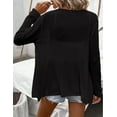 thumbnail image 3 of Women's 2025 Plus Size Cardigan Open Front Lightweight Comfort Long Sleeve Draped Cover Up, 3 of 4