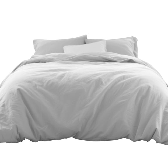 Jeoa Comforter Set Queen Size,Modern Four-Piece Bedding Set(Pale Gray)