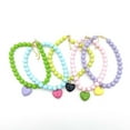 thumbnail image 5 of huanledash Pet Necklace Extended Length Adjustable Beads Hear Pendant Candy Color Cat Dog Collar Necklace Pet Accessories, 5 of 8