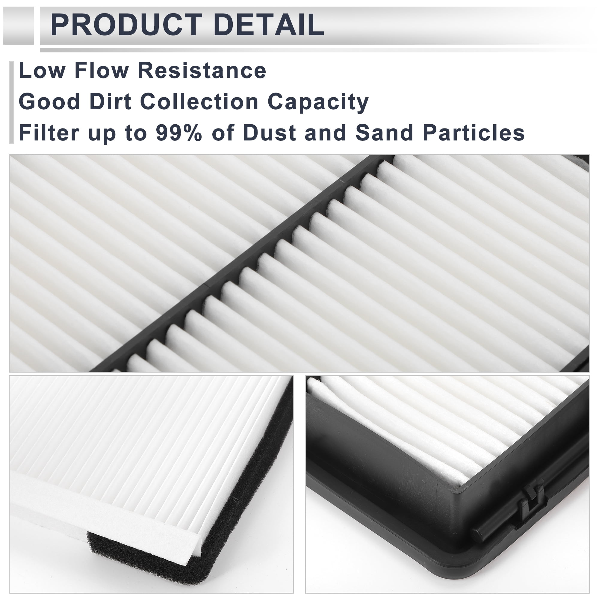 Unique Bargains Engine Cabin Air Filter Combo Set for Kia Sedona 3.3L 2015-2021