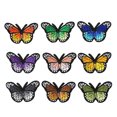 thumbnail image 2 of 9 piezas de hierro de mariposa en parches parches de apliques de bordado de diferentes colores MABOTO Parches de bricolaje, 2 of 7