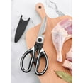 thumbnail image 3 of Kitchen Shears 2Pcs 5-Blade Herb Scissors Set Stainless Steel Heavy Duty Chicken Bone Cutting Shears Sharp Utility Scissors Meat Scissors Poultry Shears Food Cooking Scissors for Home, 3 of 11